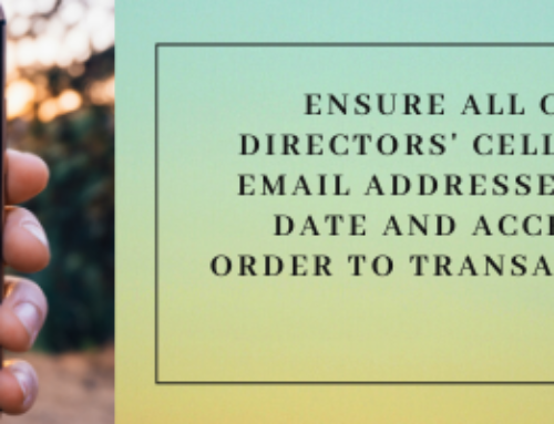 Update director contact details on CIPC